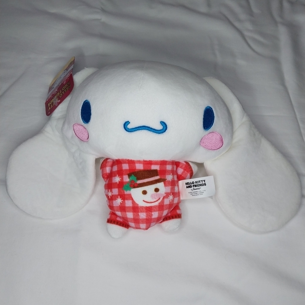 Hello Kitty Cinnamoroll Plush - White and Red